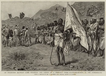 Entrevue entre Lord Wolseley et les chefs d